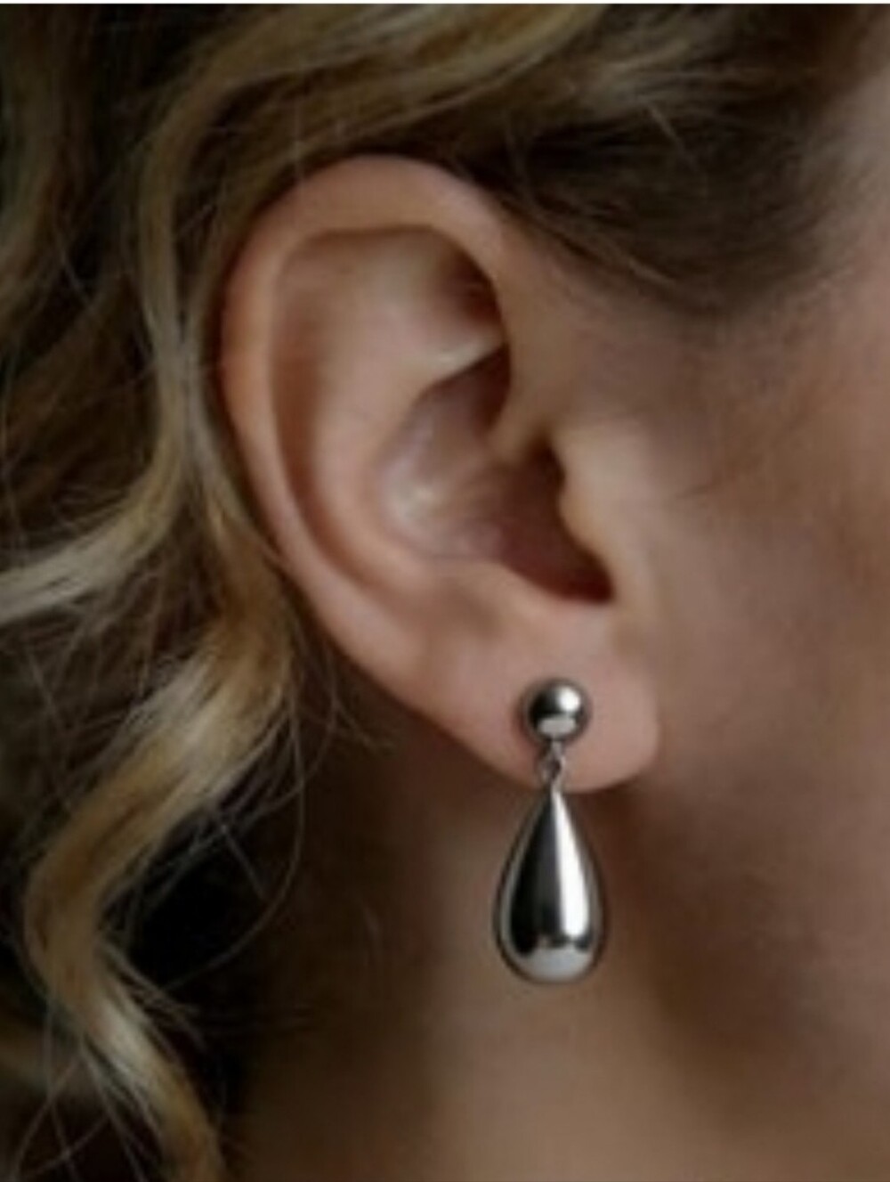 Vintage‑Inspired Silver Teardrop Earrings